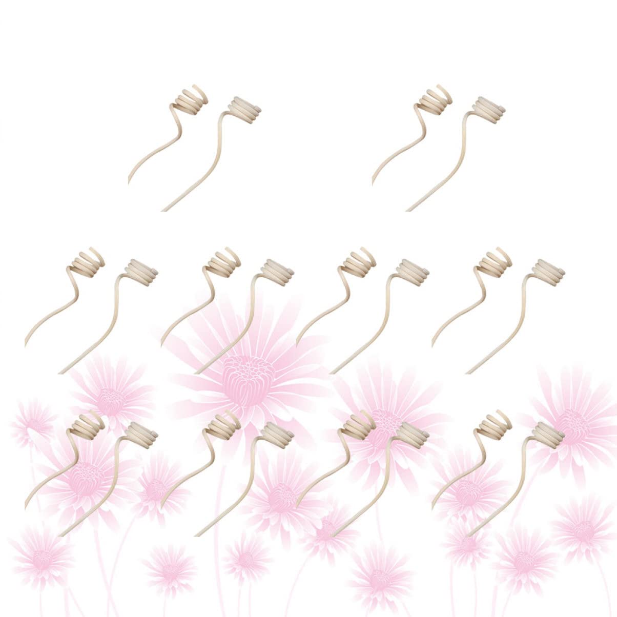 ABOOFAN 20pcs Aromatherapy Rattan Sticks Essential Oil Diffuser Sticks Large Spiral Head Fragrance Diffuser