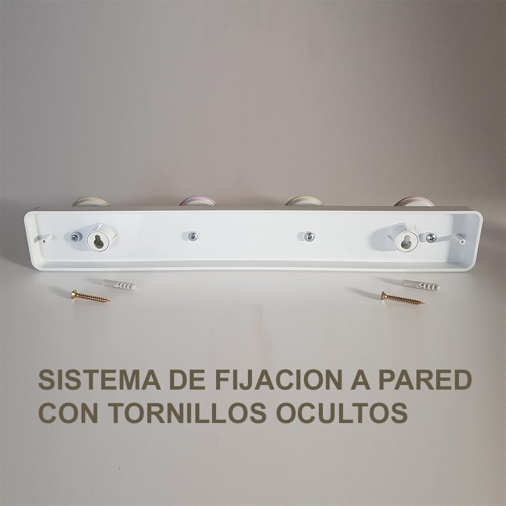 PERCHA Pared habitación BEBÉ Estrellas rosa madera lacada con base plástico resina ABS 410x60MM