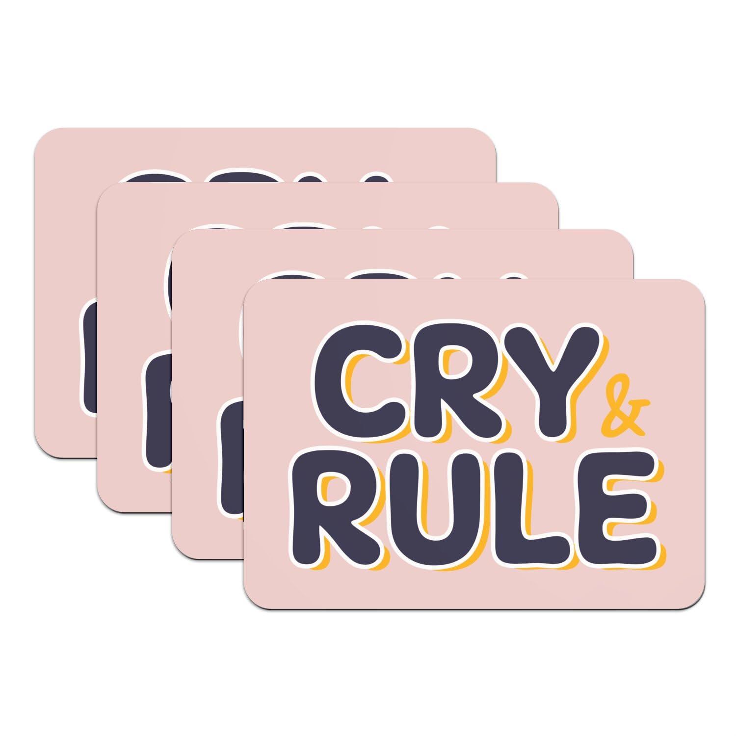 Sets de table en caoutchouc rose humour : le cadeau crémaillère idéal
