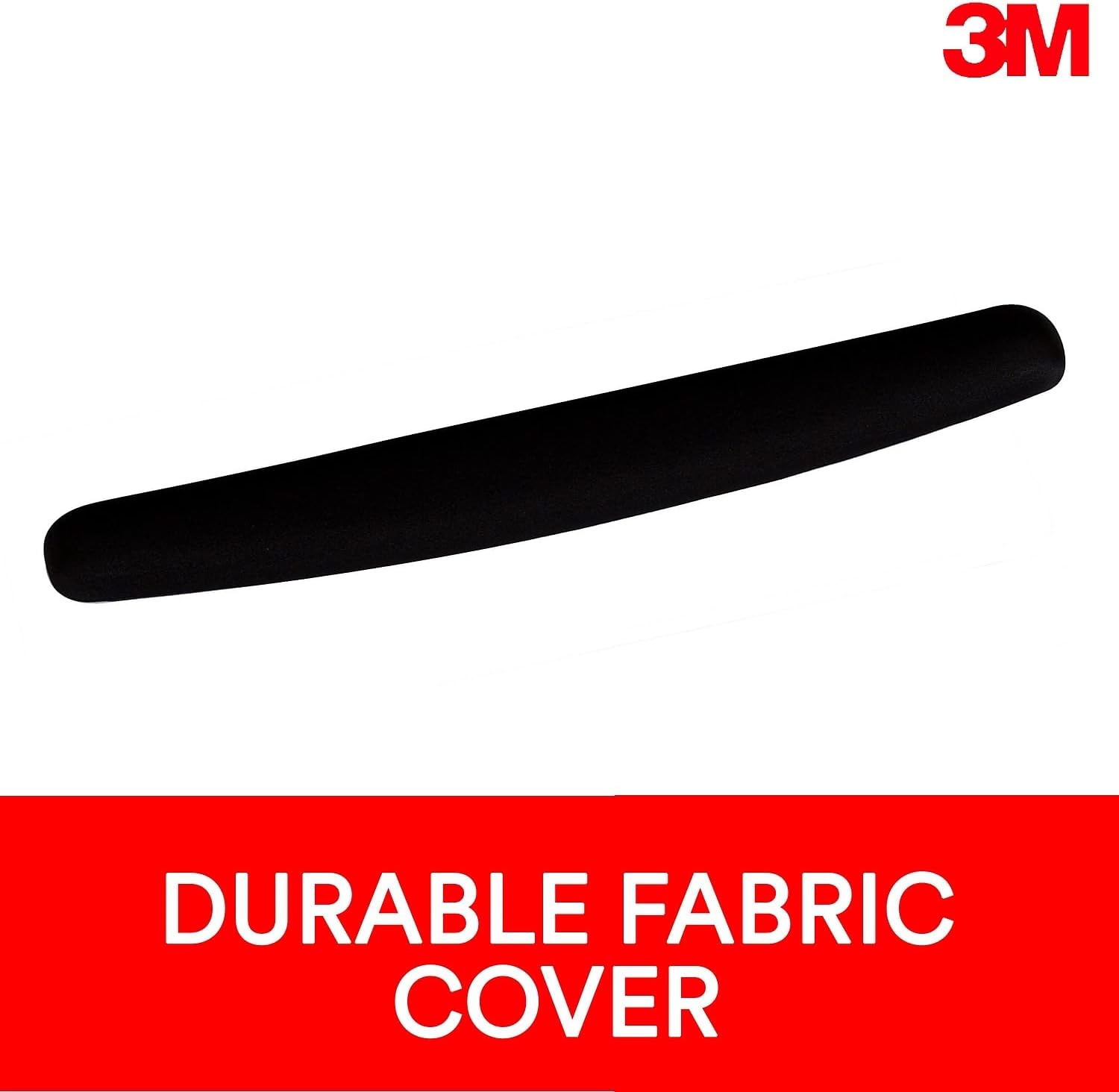 3M WR209MB Foam Keyboard Wrist Rest, Nonskid Base, Black