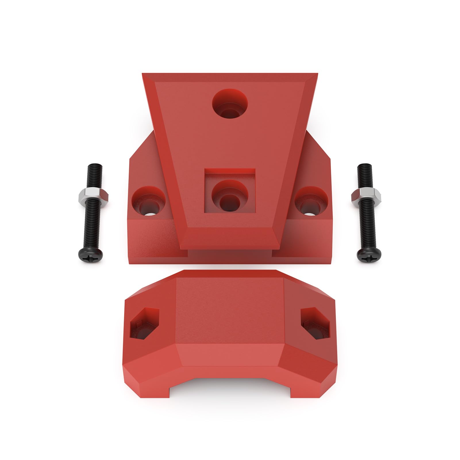 Tool Pouch Mounts for Milwaukee Packout Corner Rail System - Red