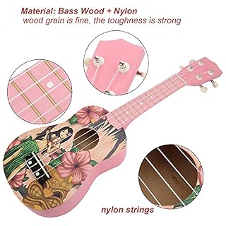 Ukulélé pour Enfants avec Petite Guitare à 4 Cordes, Ukulélé à Motif de Crâne/Ukulélé Mignon Rose avec Sac de Transport… - Les Beatles, Paul McCartney, John Lennon, RIngo Starr, George Harrison Ukulélé pour Enfants avec Petite Guitare à 4 Cordes, Ukulélé à Motif de Crâne/Ukulélé Mignon Rose avec Sac de Transport… – Image 5