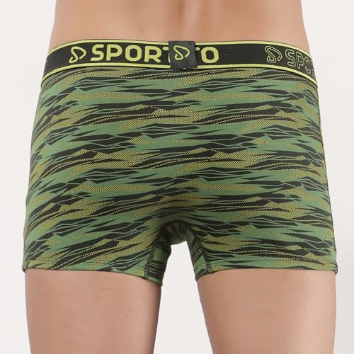 Image of sporto Macho Men's Cotton Spandex Trunk | Premium Single Jersey Fabric | Branded Outer Elastic Waistband | Double-Layer Contour Pouch | Breathable Innerwear