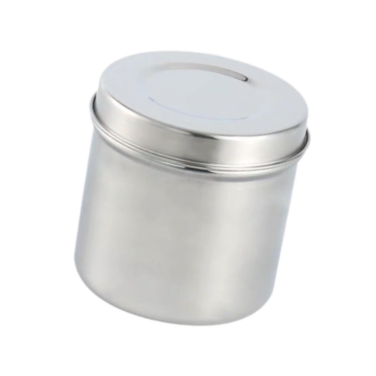 Colcolo Pot médical en Acier Inoxydable pour Boules de Coton, Support pour Pansement, Onguent, boîte de Rangement pour Salons de beauté, 8cmx8.4cm