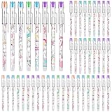 Gersoniel 48 Pcs Unicorn Pencils Christmas Rainbow Unicorn with Erasers Non Sharpening for Birthday Favors Bag Stuffers Rewards Supplies