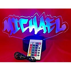 Name Light Up Lamp Any Name Shape Lamp LED Personalized Create Your Own Name In Graffiti Table Lamp LED, Our Newest…