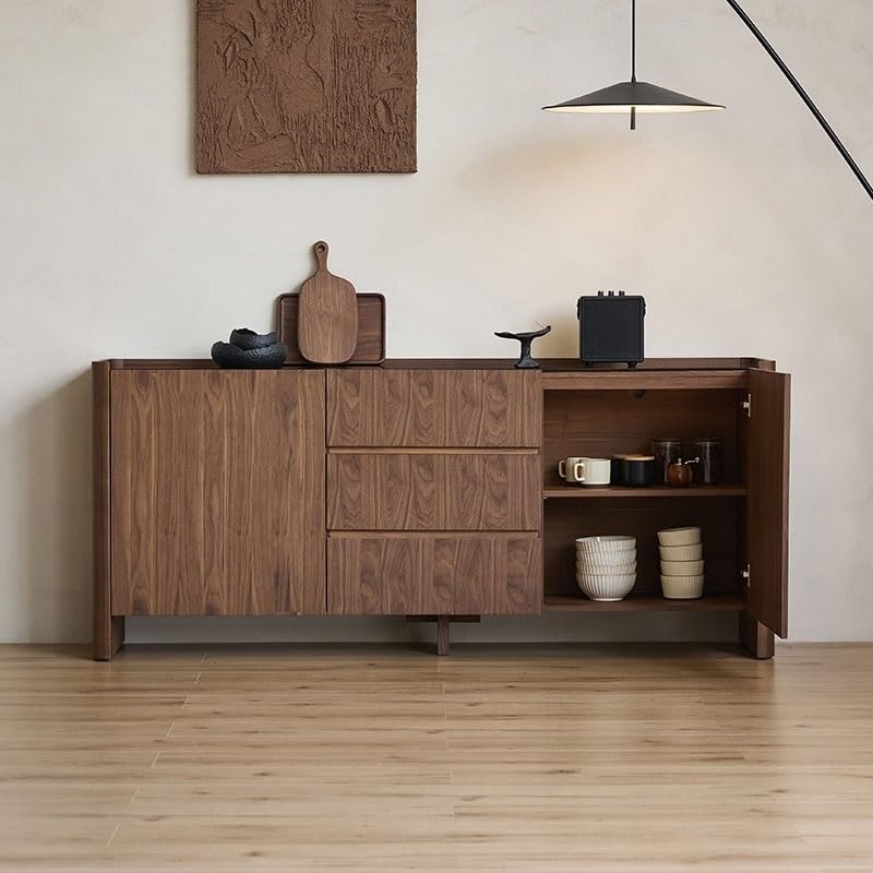 Szafka do baru kawowego z litego drewna restauracja bar kuchnia nowoczesny salon przechowywanie bali hotelowa dekoracja wejściowa meble szafka bufetowa ze schowkiem (140 x 40 x 85 cm)