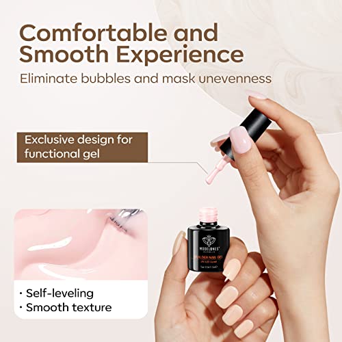 Modelones Builder Nail Gel 6 Colors, 8-In-1 Gel Builder Set For Nails, Hard Gel Builder Nail Strengthener Extension Color Gel Base Gel Rhinestone False Nail Tips Glue Gel In A Bottle, Gifts For Women #TOP7