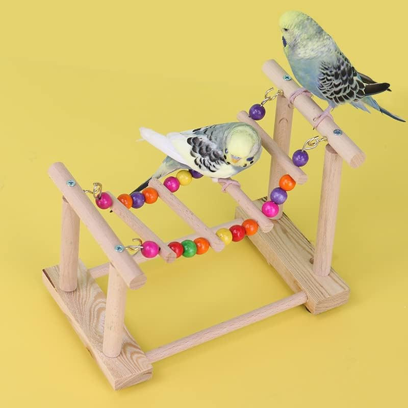 Parrot Playstand Parrot Bench Parrot Training Station Shelf Climbing Ladder Tiger Skin Peony Swing Ladder Bird Toy Bird Playground