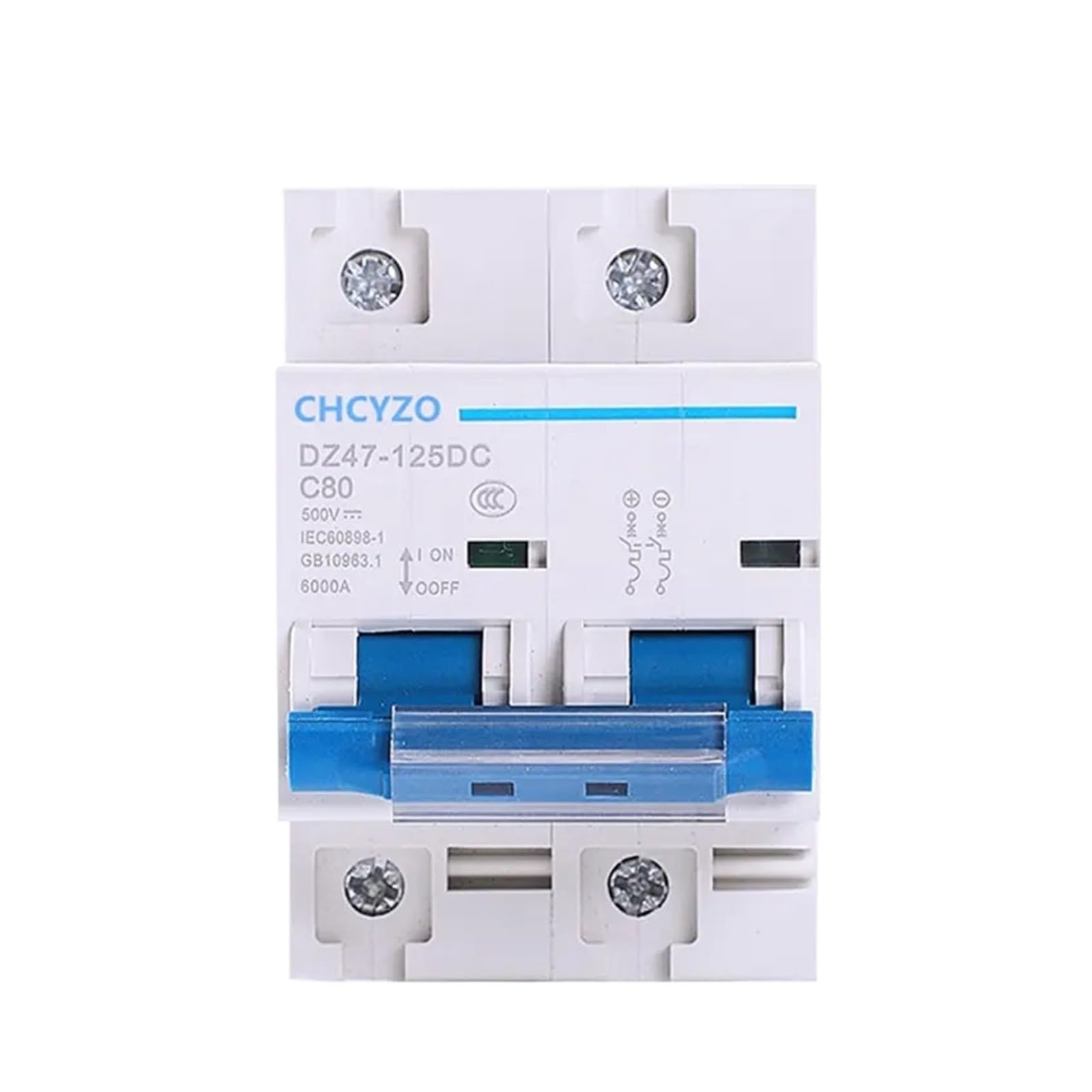 Disjoncteur 1P DC 500V 100A pour système solaire photovoltaïque et onduleur UPS