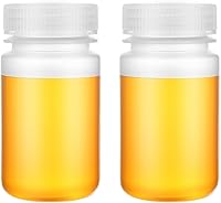 Zelphvt 2-Pack 125ml PP Wide Mouth Leak-Proof Sample Bottles - Durable Lab Reagent Containers for Travel, Home & Science (4oz)
