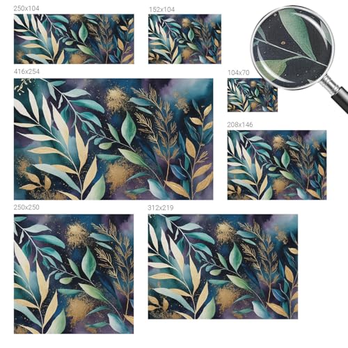 Papel pintado moderna decoración de pared para sala de estar con hojas botánicas 6