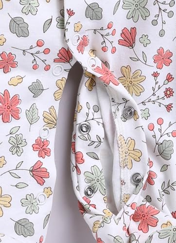 Image of BABY GO Cotton Footed Baby Romper Jumpsuit Pack of 2 | Full Sleeve Sleepsuit | Onesies for Infants, New Born Baby Boys & Baby Girls