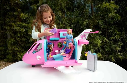 image for Barbie Dreamplane Airplane Toys Playset with 15+ Accessories Including