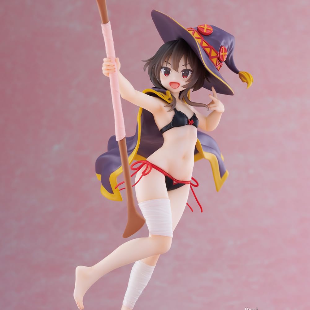 LUNK Megumin Action Figure Swimsuit Anime Megumin Figure Statue Cute Girl Figurine Collectible Anime Gift: Megumin 9 inches
