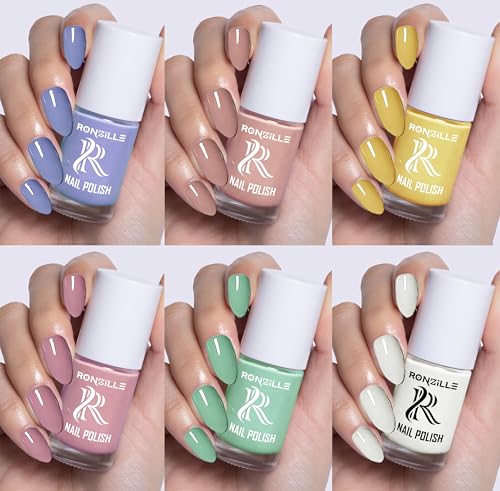 RONZILLE Quick Dry Long Lasting Nail Polish Combo Set Of 6 Combo Of Different Color-11