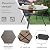 Sophia & William Outdoor Dining Set Patio Dining Set for 4 Round Patio Table and Chairs Set 5 Pieces with Swivel Patio Chairs 42" Metal Table for Garden Pool All Weather Brown