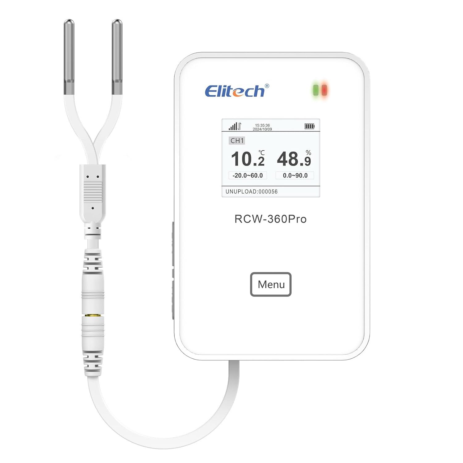 Elitech Dual Temperature Probe connected to RCW-360Pro