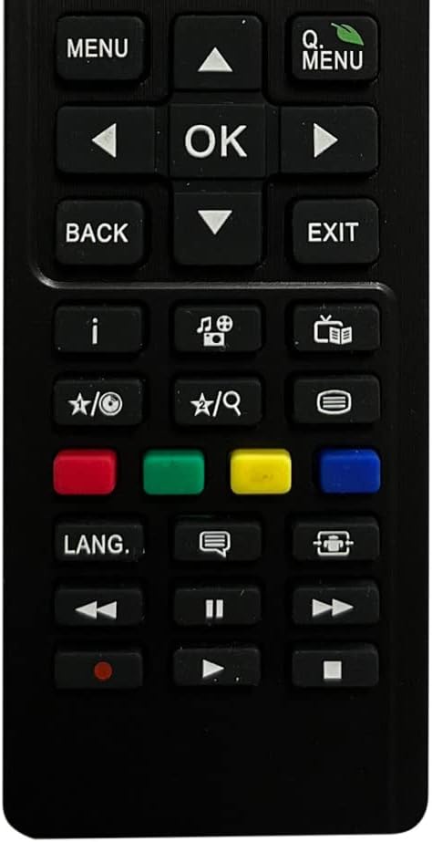Close-up of the remote control buttons