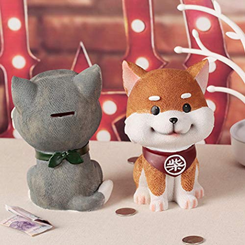 Amazon.co.jp: NOBONU 貯金箱 犬 柴犬 貯金箱 貯金習慣 コイン収納 