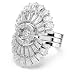 Produktbild Swarovski Idyllia Ring Set, Drei Weiße und Rhodinierte Damenringe in Muschelform und mit Brillanten Swarovski Kristallen