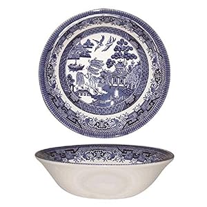 Churchill Blue Willow Fine China Earthenware Oatmeal Bowl 6″ Set Of 6, Made In England