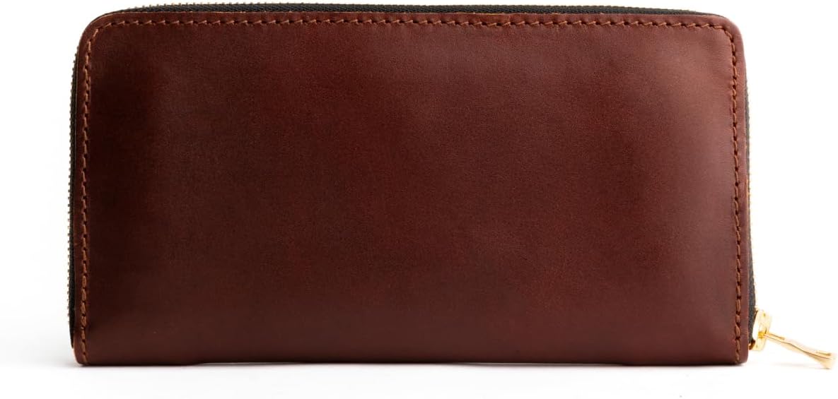 Portland Leather Goods Women's Accordion Zip Wallet – Handcrafted in Durable, Full-Grain Leather – 8 Card Slots & Secure Zippered Pocket – Cognac - Image 6