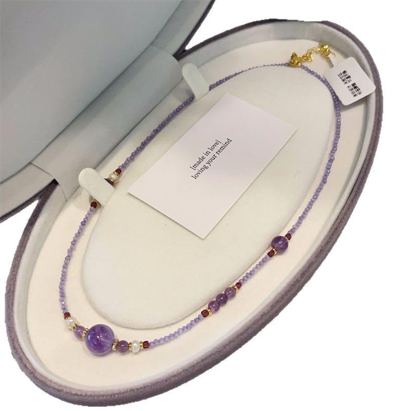 Collier perles d'eau douce améthyste : le cadeau idéal style chinois - 7