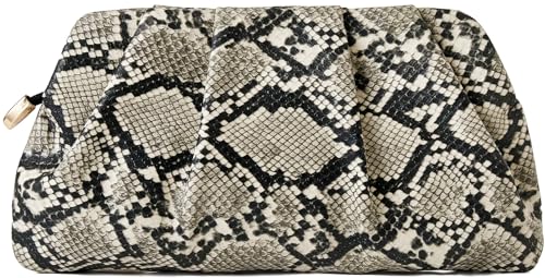 Image of Evening Bag for Women Ruched Clutch Purse Detachable Metal Chain Crossbody Bag