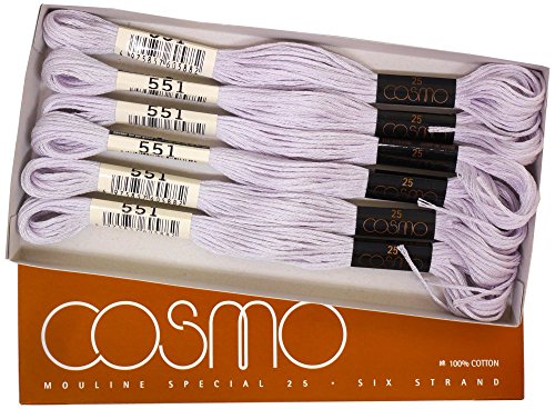 cosmo 25番刺しゅう糸 8m束 Col.551 パープル 系 1箱 6束入り