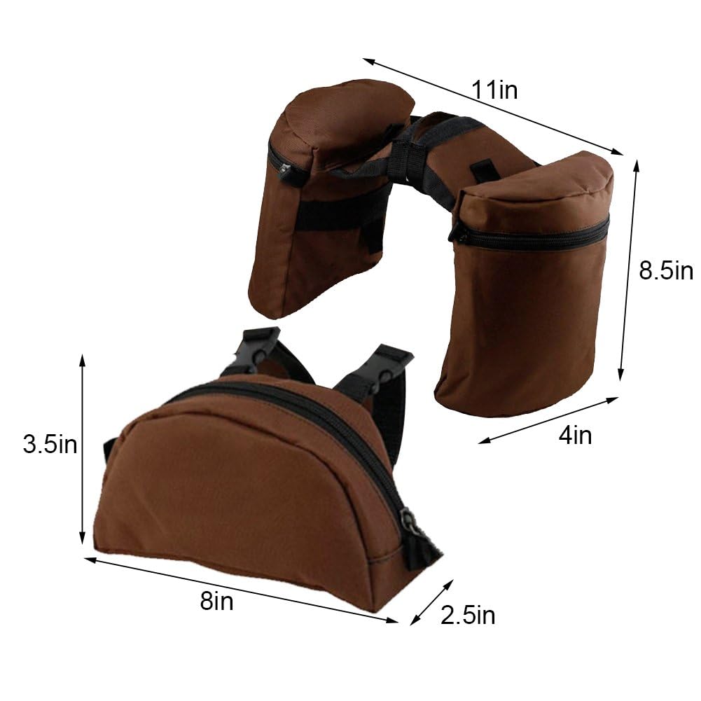 Bolsa De Sillín De Caballo Endurance, Alforja De Caballo Compacta, Bolsa De Sillín De Cuerno Duradera, Práctico Bolsillo con Pommel para Montar a Larga Distancia