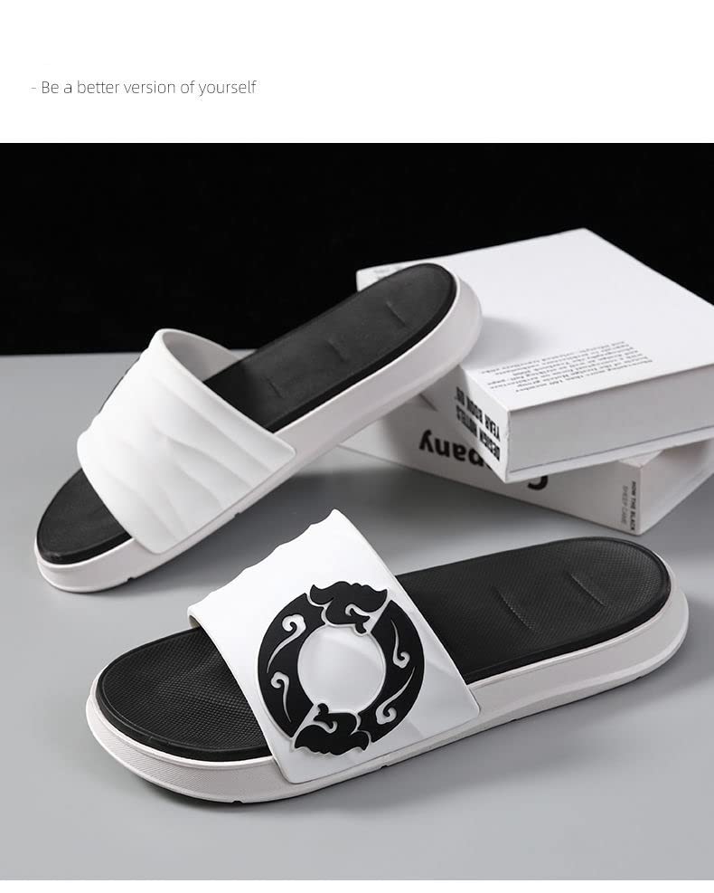 Infradito Uomo Cursori da Uomo Hook & Loop/Latex Sole Sandali in Pelle Antiscivolo Infradito Estate Spiaggia All'Aperto Indoor