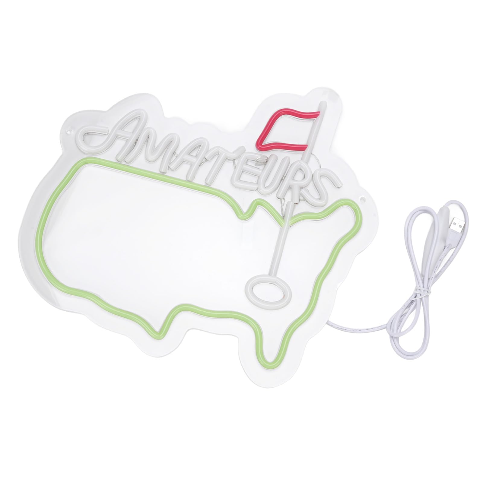 Jeffergarden Neon Schild Amateur, LED Golf Neon Licht Grün Dimmbar Wand,