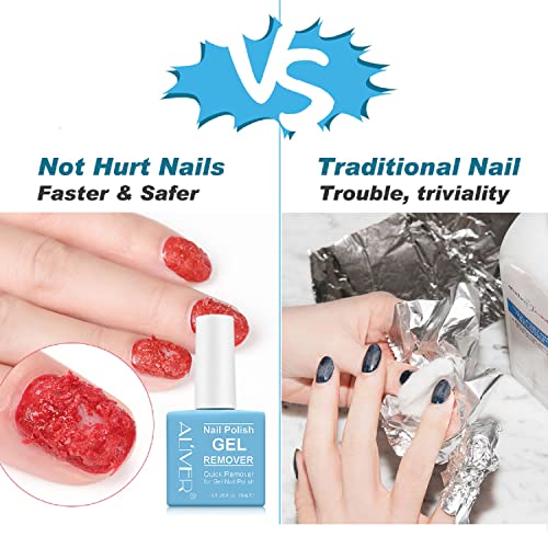 Foto von Gel-Nagellackentferner, Entfernen Sie Gel-Nagellack innerhalb von 2 - 3 Minuten, schneller und einfacher Gel-Nagellackentferner, 0.5 Oz (15ml x2 pcs)