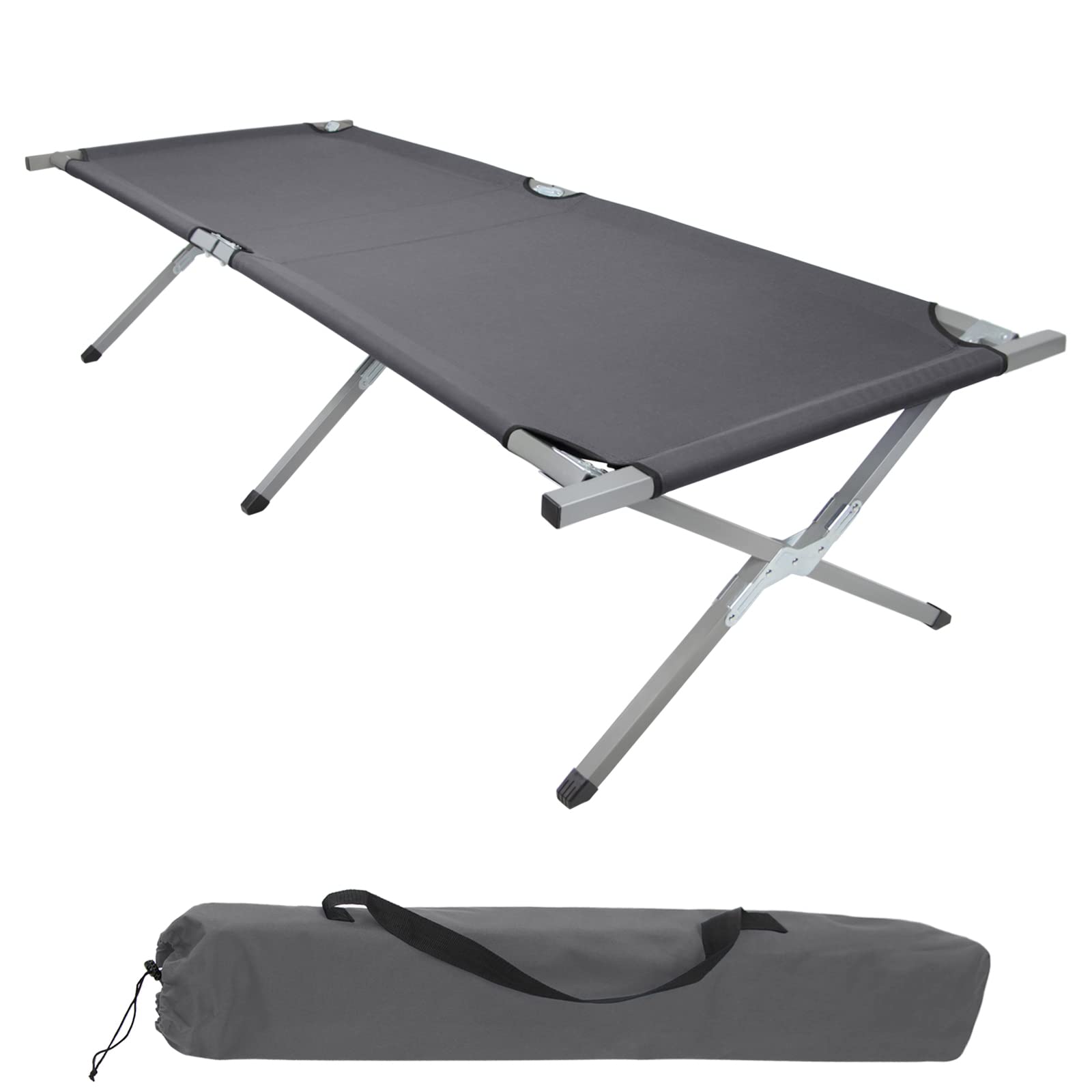 BB Sport Brandina Campeggio XXL Letto Pieghevole 210 x 72 x 45 cm Caricabile 200 kg Militare Portatile Viaggio Confortevole Stabile 600D Tessuto Oxford Borsa da Trasporto