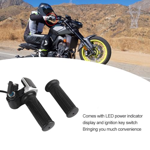 Mango del acelerador de medio del acelerador eléctrico de 36 V con bloqueo de llave con indicador de encendido LED para bicicletas eléctricas