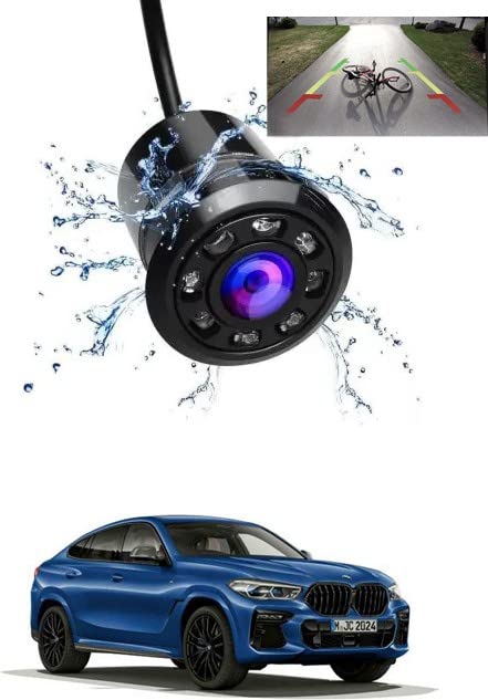 AYW Waterpoof Car Rear View 8 LED Night Vision Vehicle Camera System, 170 Wide Angle HD CMOS Auto Parking Assistance for BMW X6 2020 Onwards