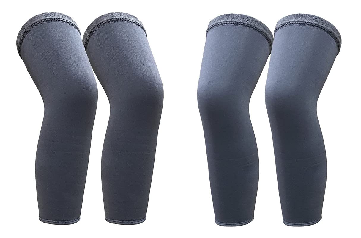 Women Ladies Girls Soft & Cozy Winter Warm Grey Color Velvet Fleece Knee 2 Pair-image-17