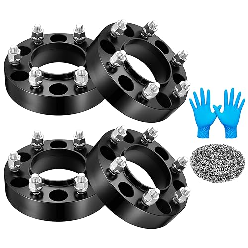 Image of BDFHYK 6x139.7mm Wheel Spacers 1.5 inch Hubcentric Wheel Spacer Compatible with Ranger Bronco,Forged 6 Lug Wheel Adapters M12X1.5 & 93.1 mm Hub Bore, Set of 4