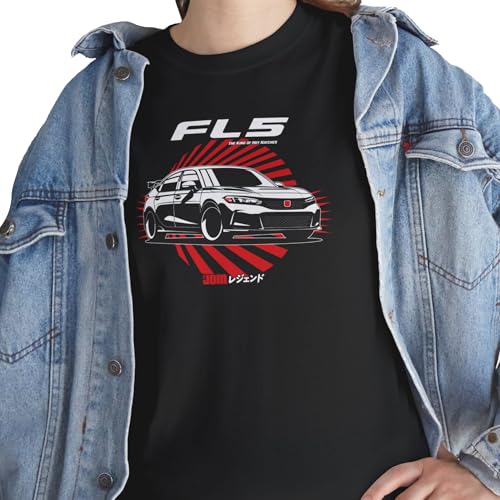 Wrofee FL5 Inspired JDM Performance Hatchback Car T-Shirt – Japanese Motorsport Track Focused Street Racing Graphic Tee - Image 5