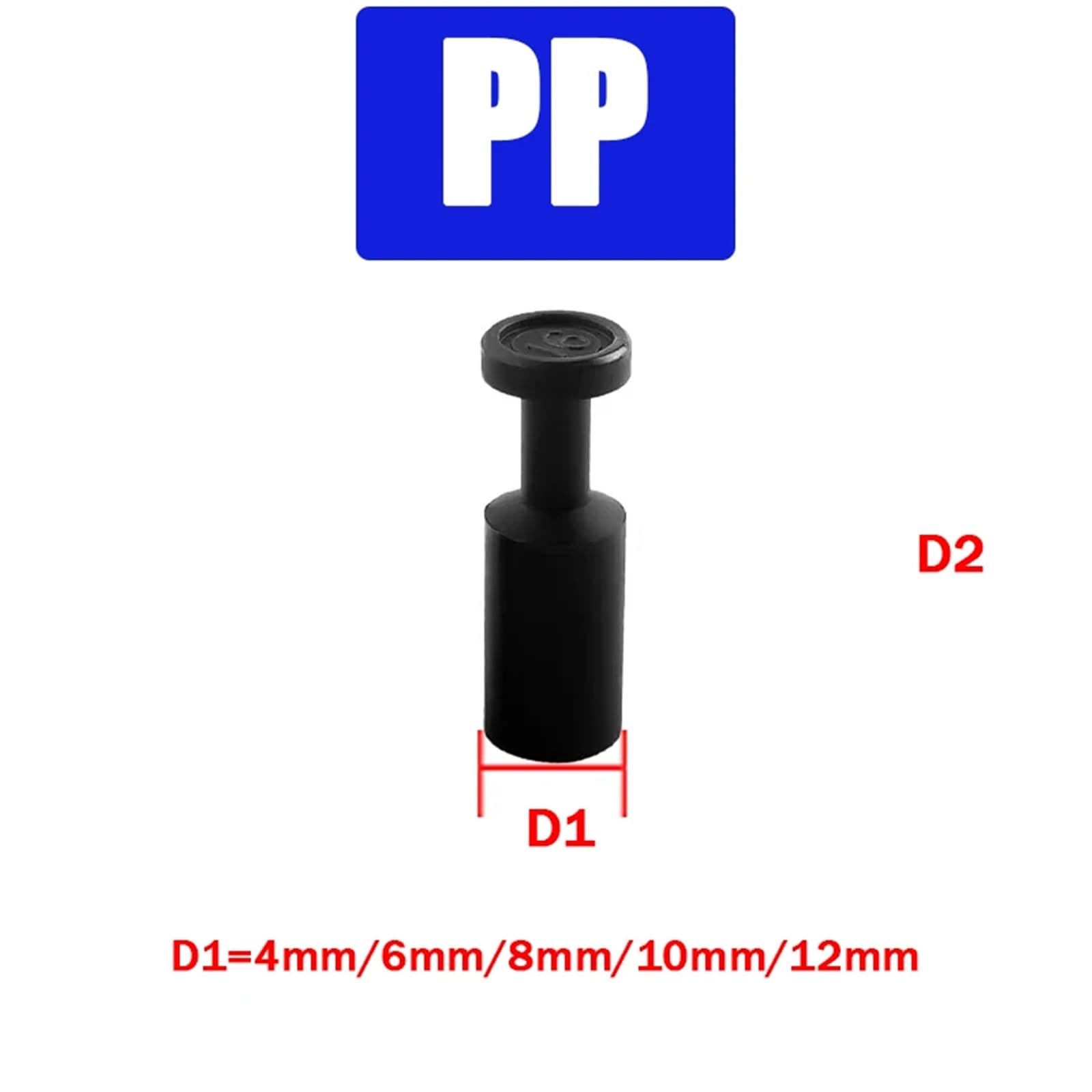 10pcs Air Pneumatic Fittings 10mm Fitting PU PV PY PE PM PK 304 Stainless Steel Hose Quick Couplings Pipe Connectors(PP)