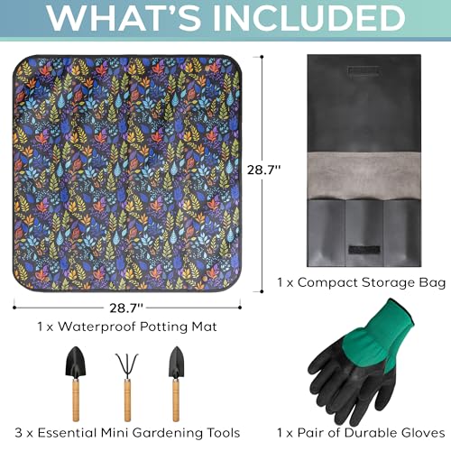 Set de Herramientas para Jardín con Tapete Impermeable de 28.7" miniatura 2