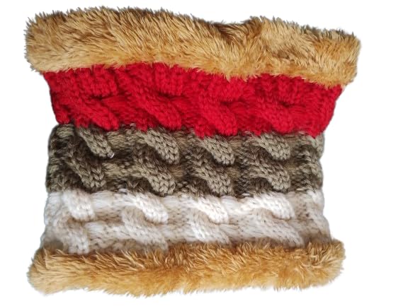 ZIory Yellow Red Multicolor Winter Men's Scarf Ring Knitted Bibs Wool Velvet Warm Chimney Neck Outdoor Neck Guard Bib Windproof Male Collars-picture-27