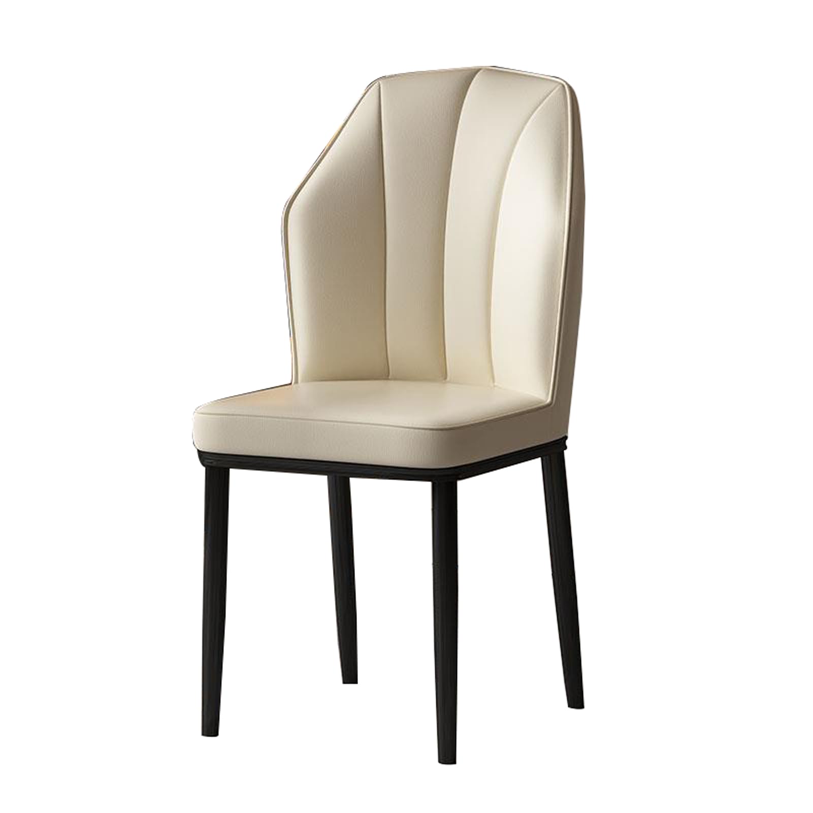 Chaise de salle à manger en cuir lot de 4 sièges modernes pour repas en famille