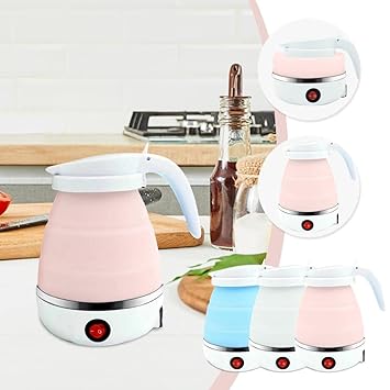 Foldable Electric Kettle Silicone Collapsible Tea/Water/Travel Lightweight Kettle Portable Silica Gel Ket