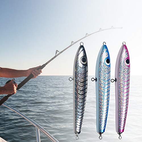 Isca de pesca, isca artificial de madeira de 20 cm 90 g realista para pesca – 01