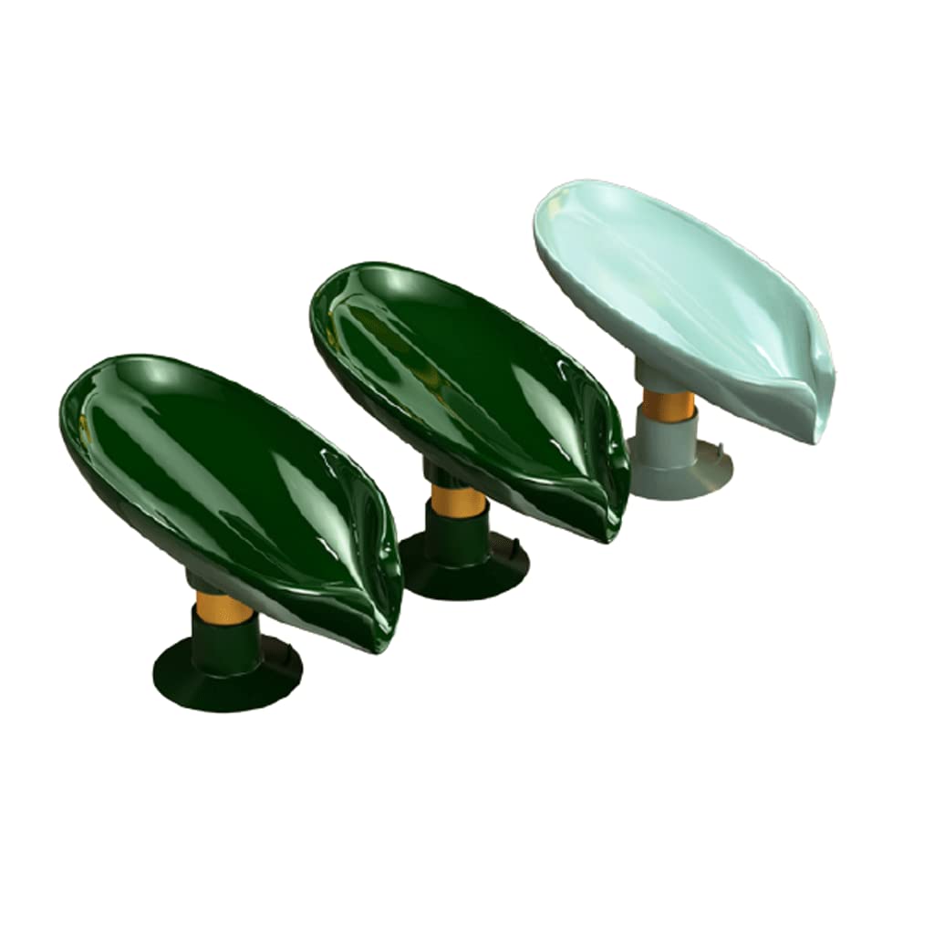 soap box holder, Soap Dish Holder,SoapTray,Self-Draining Household Countertop Drain with Suction(Type a)