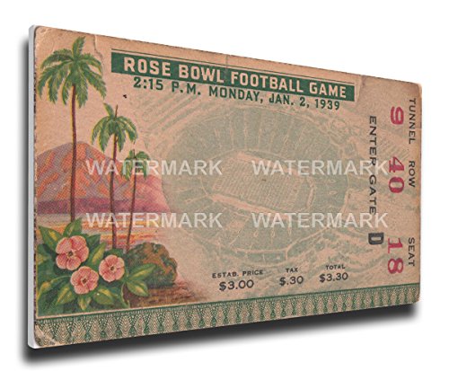 NCAA USC Trojans 1939 Rose Bowl Mega Ticket