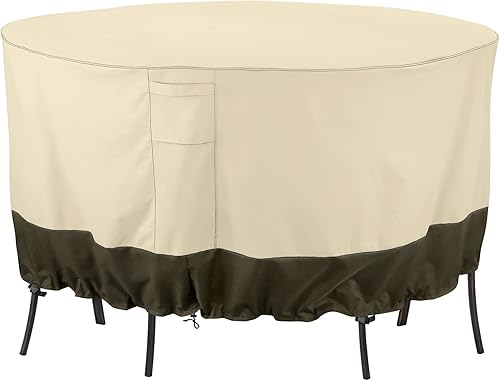 SunPatio Fundas para muebles de patio, funda impermeable para mesa redonda y sillas para patio y comedor, juego de conversación al aire libre, para