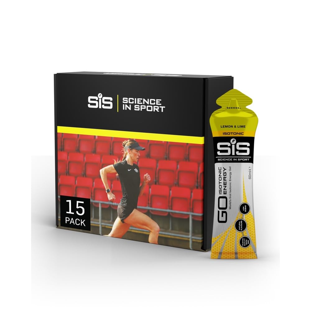 Science in Sport GO Isotonic Energy Gel 15x60ml Lima-limón, Vegano - Formulación isotónica con 22g de carbohidratos, Buen aporte de energía, Alternativa ideal a las bebidas isotónicas